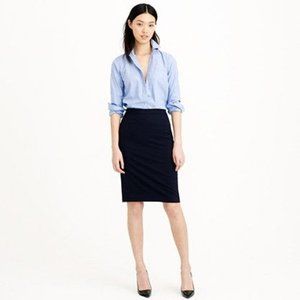 J Crew The Pencil Skirt Navy